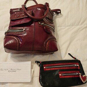 Brighton Patent Leather Purse and Wristlet Combo